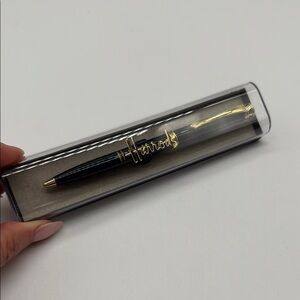 Harrods Knightsbridge Ballpoint Pen Gold Cap & Trim Green Logo in Case